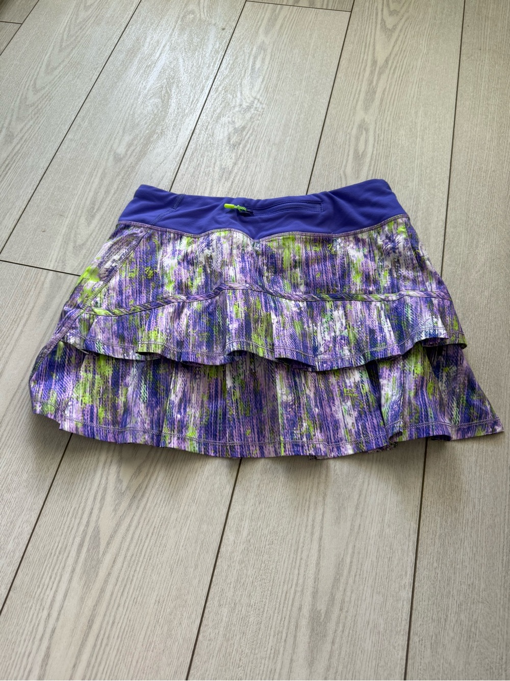 Ivivva Lululemon 14 purple green skirt skort ruffles activewear athletic summer